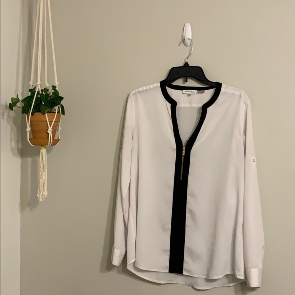 Calvin Klein Quarter Zip Dress Shirt